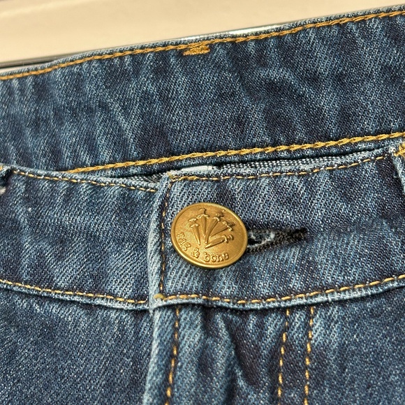 Rag & Bone women size 28 Logan mid rise wide leg jeans Annalise dark blue - Picture 5 of 14